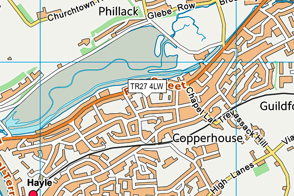 TR27 4LW map - OS VectorMap District (Ordnance Survey)