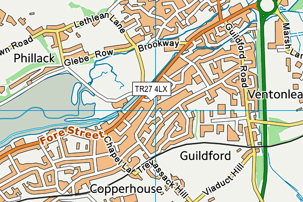 TR27 4LX map - OS VectorMap District (Ordnance Survey)