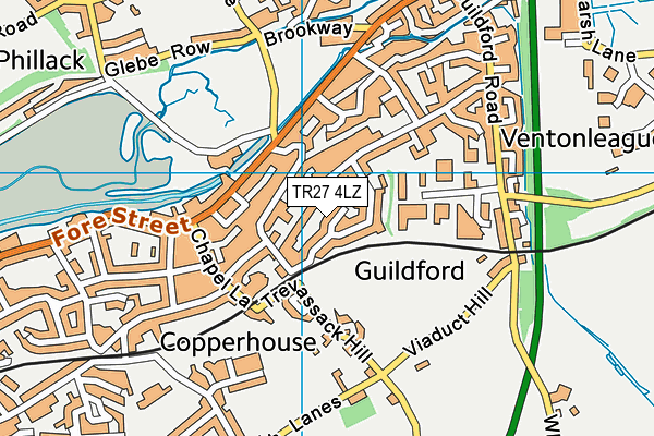 TR27 4LZ map - OS VectorMap District (Ordnance Survey)