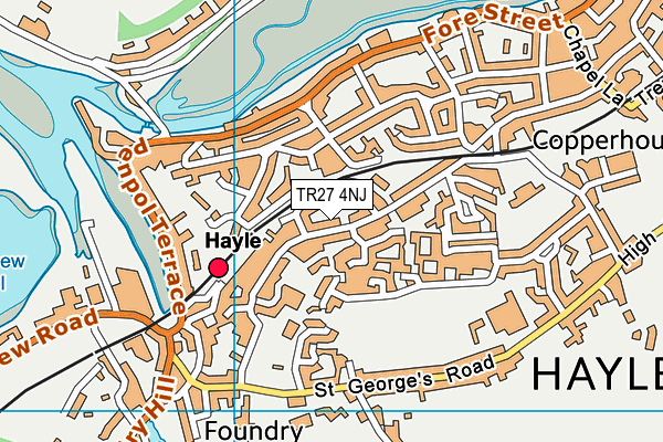 TR27 4NJ map - OS VectorMap District (Ordnance Survey)