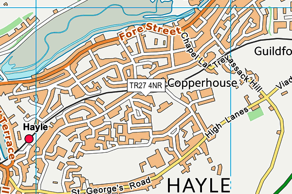 TR27 4NR map - OS VectorMap District (Ordnance Survey)