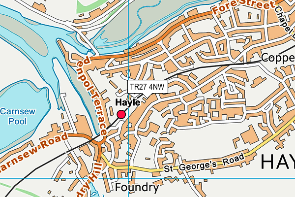 TR27 4NW map - OS VectorMap District (Ordnance Survey)