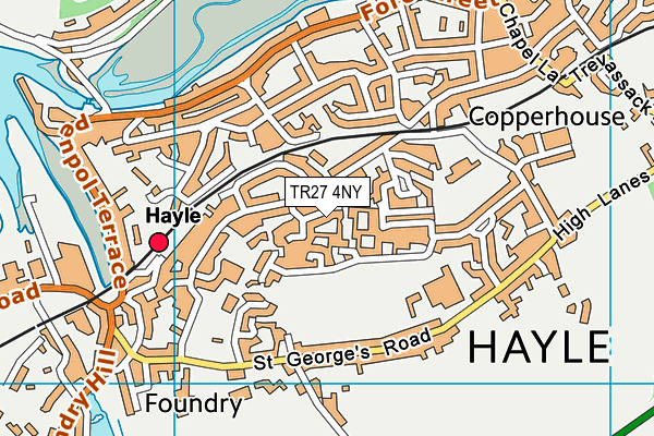 TR27 4NY map - OS VectorMap District (Ordnance Survey)