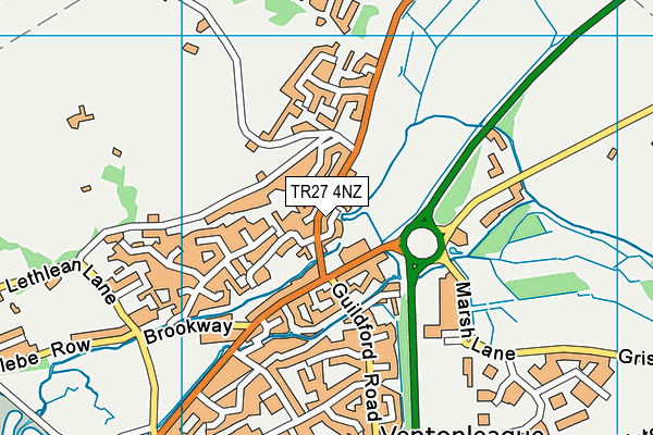 TR27 4NZ map - OS VectorMap District (Ordnance Survey)