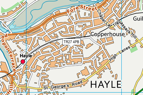 TR27 4PB map - OS VectorMap District (Ordnance Survey)