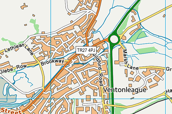 TR27 4PJ map - OS VectorMap District (Ordnance Survey)