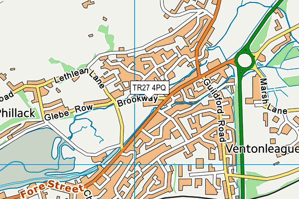 Hayle Recreation Ground map (TR27 4PQ) - OS VectorMap District (Ordnance Survey)