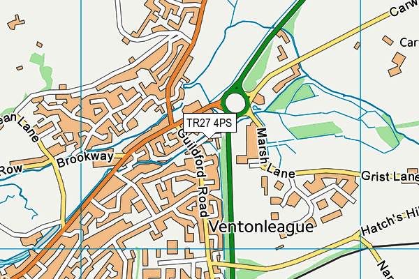 TR27 4PS map - OS VectorMap District (Ordnance Survey)