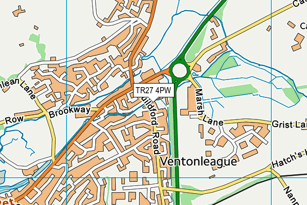 TR27 4PW map - OS VectorMap District (Ordnance Survey)