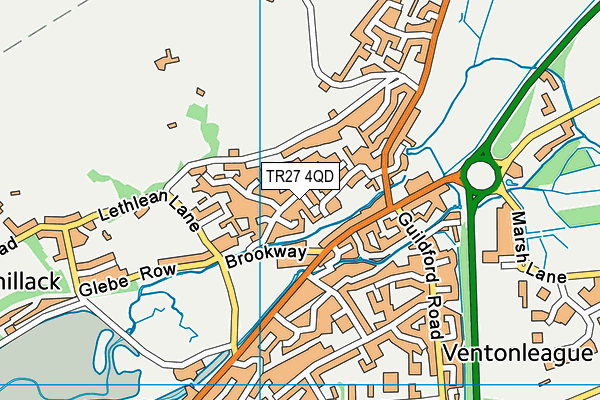 TR27 4QD map - OS VectorMap District (Ordnance Survey)