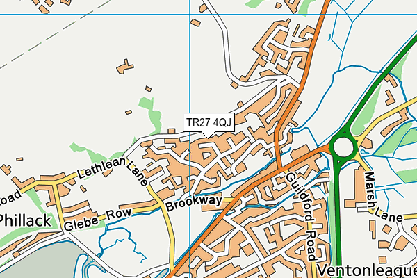 TR27 4QJ map - OS VectorMap District (Ordnance Survey)