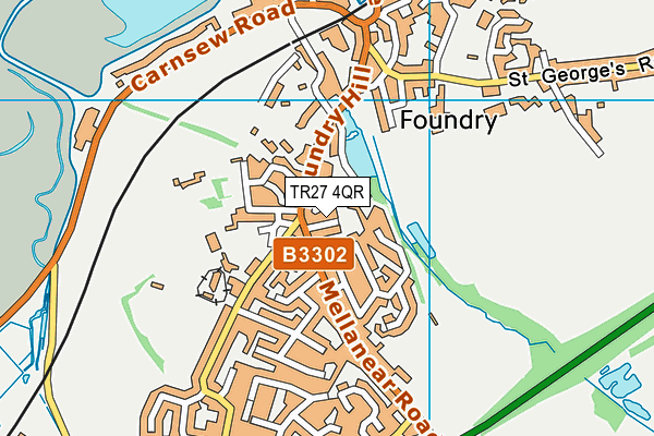 TR27 4QR map - OS VectorMap District (Ordnance Survey)