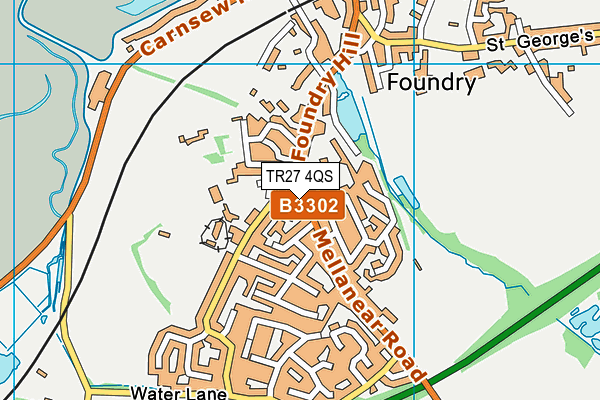 TR27 4QS map - OS VectorMap District (Ordnance Survey)