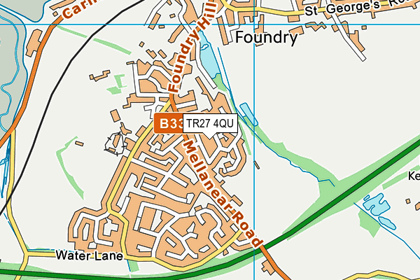 TR27 4QU map - OS VectorMap District (Ordnance Survey)
