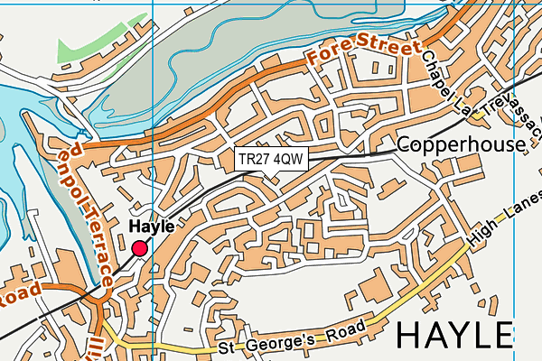 TR27 4QW map - OS VectorMap District (Ordnance Survey)