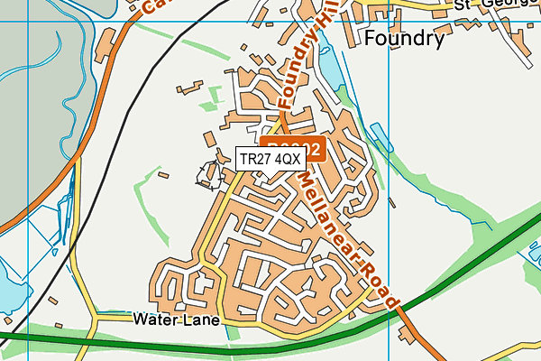 TR27 4QX map - OS VectorMap District (Ordnance Survey)