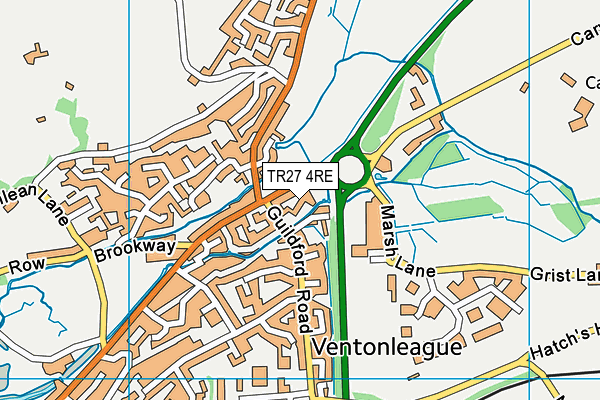 TR27 4RE map - OS VectorMap District (Ordnance Survey)