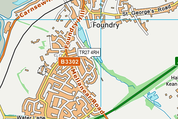 TR27 4RH map - OS VectorMap District (Ordnance Survey)