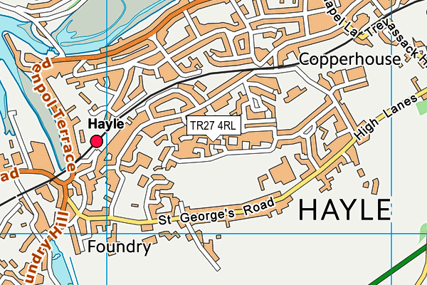 TR27 4RL map - OS VectorMap District (Ordnance Survey)