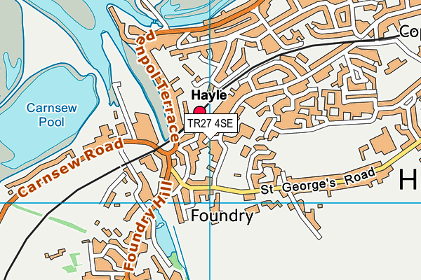 TR27 4SE map - OS VectorMap District (Ordnance Survey)