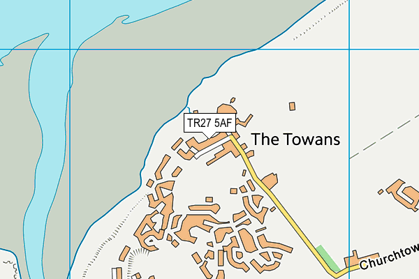 Hayle Cricket Club (The Towans) map (TR27 5AF) - OS VectorMap District (Ordnance Survey)