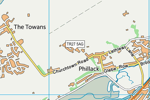 TR27 5AG map - OS VectorMap District (Ordnance Survey)