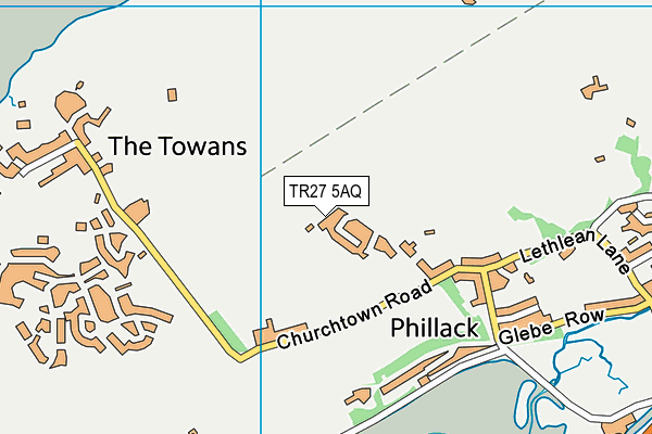 TR27 5AQ map - OS VectorMap District (Ordnance Survey)