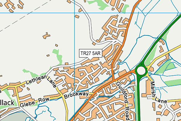 TR27 5AR map - OS VectorMap District (Ordnance Survey)