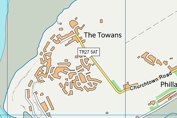 TR27 5AT map - OS VectorMap District (Ordnance Survey)