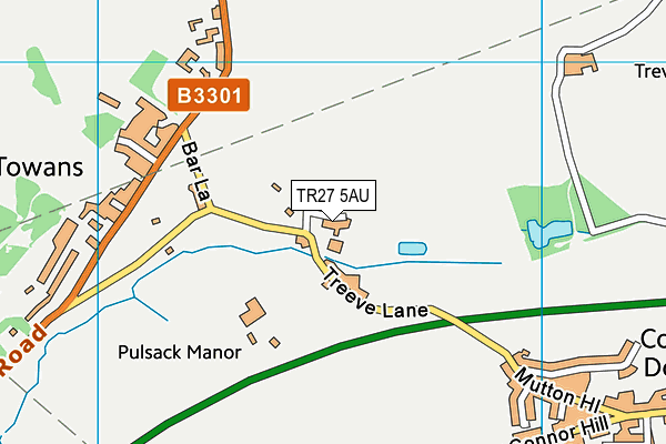 TR27 5AU map - OS VectorMap District (Ordnance Survey)