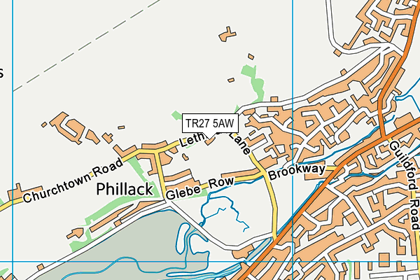TR27 5AW map - OS VectorMap District (Ordnance Survey)
