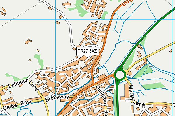 TR27 5AZ map - OS VectorMap District (Ordnance Survey)