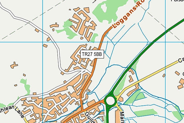 TR27 5BB map - OS VectorMap District (Ordnance Survey)