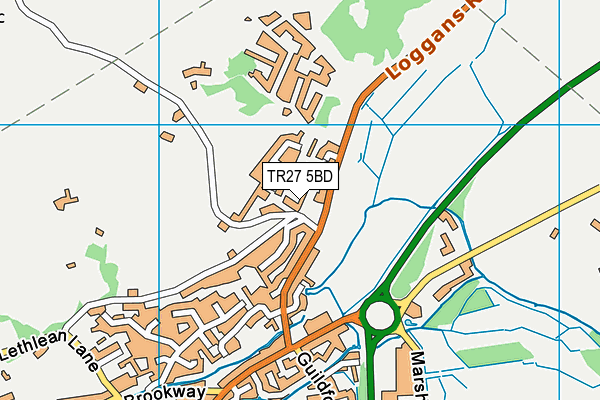 TR27 5BD map - OS VectorMap District (Ordnance Survey)