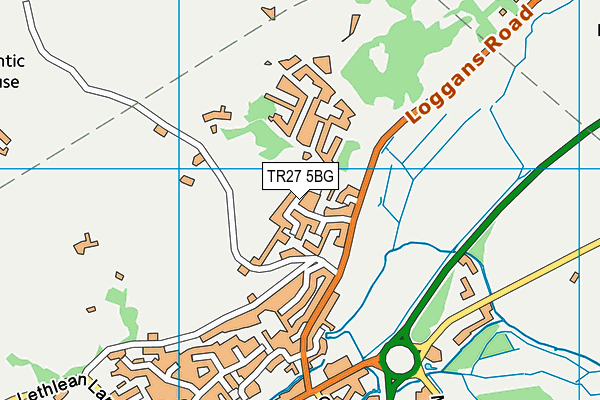 TR27 5BG map - OS VectorMap District (Ordnance Survey)