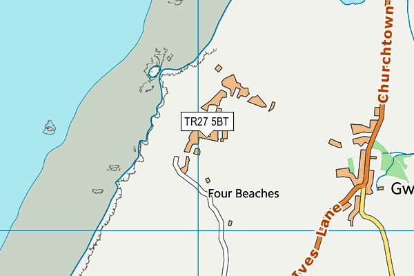 TR27 5BT map - OS VectorMap District (Ordnance Survey)