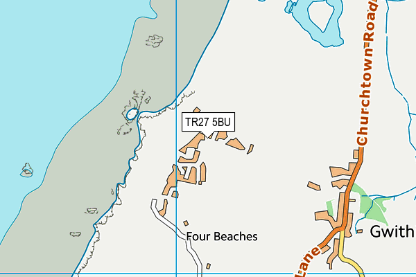 TR27 5BU map - OS VectorMap District (Ordnance Survey)