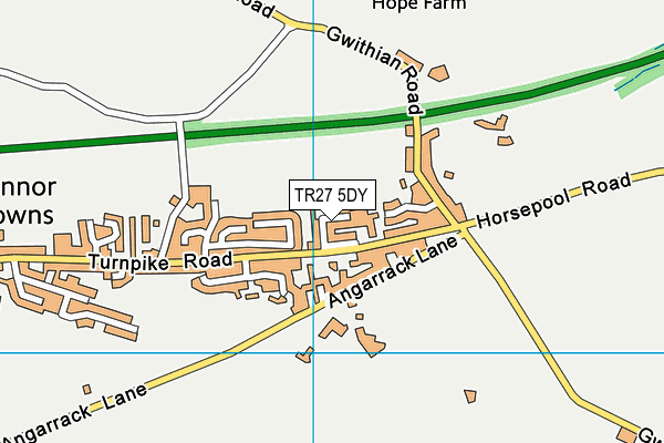 TR27 5DY map - OS VectorMap District (Ordnance Survey)