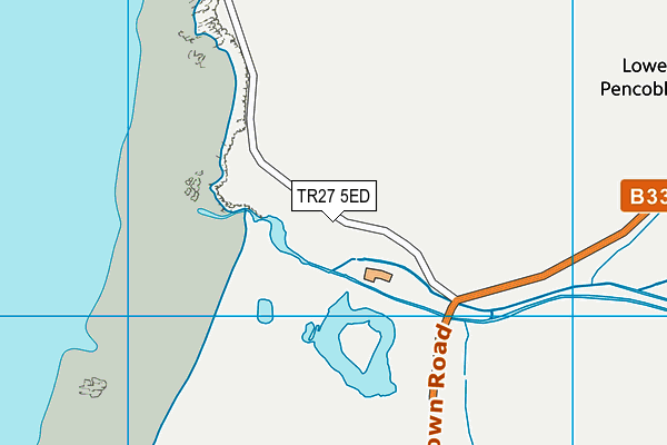TR27 5ED map - OS VectorMap District (Ordnance Survey)