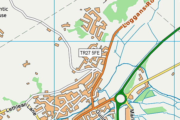 TR27 5FE map - OS VectorMap District (Ordnance Survey)