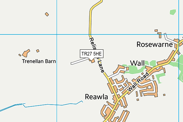 TR27 5HE map - OS VectorMap District (Ordnance Survey)