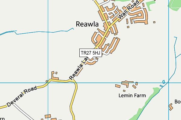 TR27 5HJ map - OS VectorMap District (Ordnance Survey)