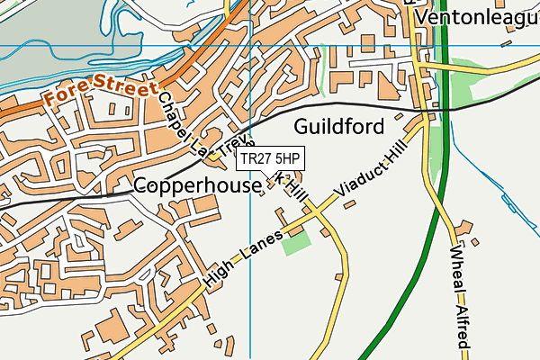 TR27 5HP map - OS VectorMap District (Ordnance Survey)