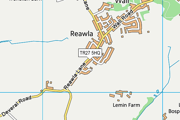 TR27 5HQ map - OS VectorMap District (Ordnance Survey)