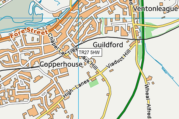 TR27 5HW map - OS VectorMap District (Ordnance Survey)