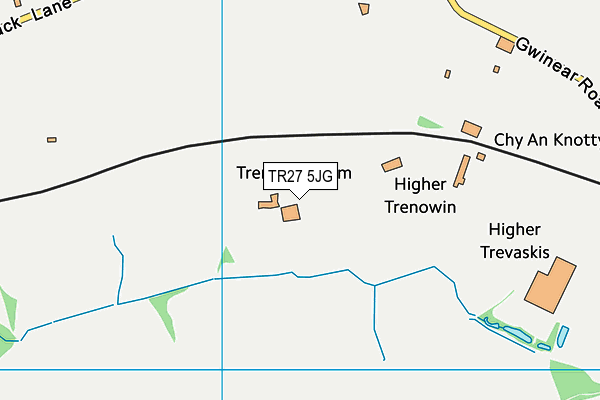 TR27 5JG map - OS VectorMap District (Ordnance Survey)