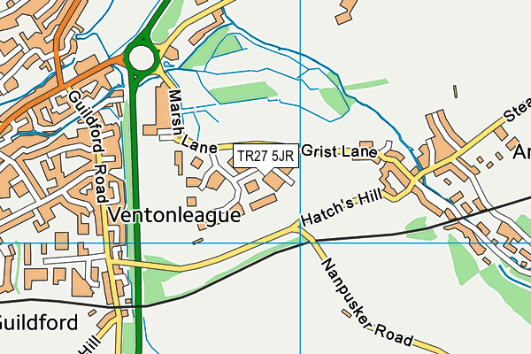 TR27 5JR map - OS VectorMap District (Ordnance Survey)