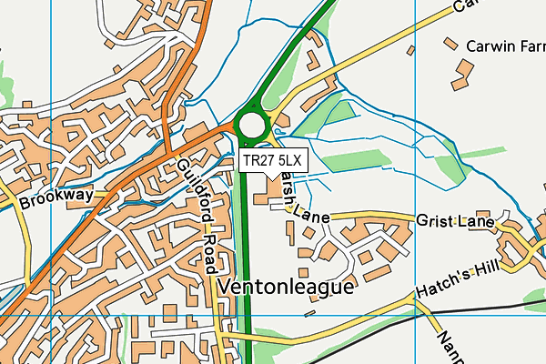 TR27 5LX map - OS VectorMap District (Ordnance Survey)