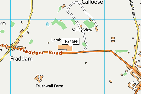 Fraddam Road map (TR27 5PF) - OS VectorMap District (Ordnance Survey)