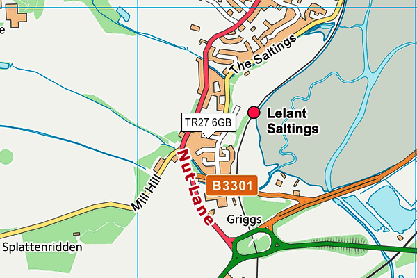 TR27 6GB map - OS VectorMap District (Ordnance Survey)